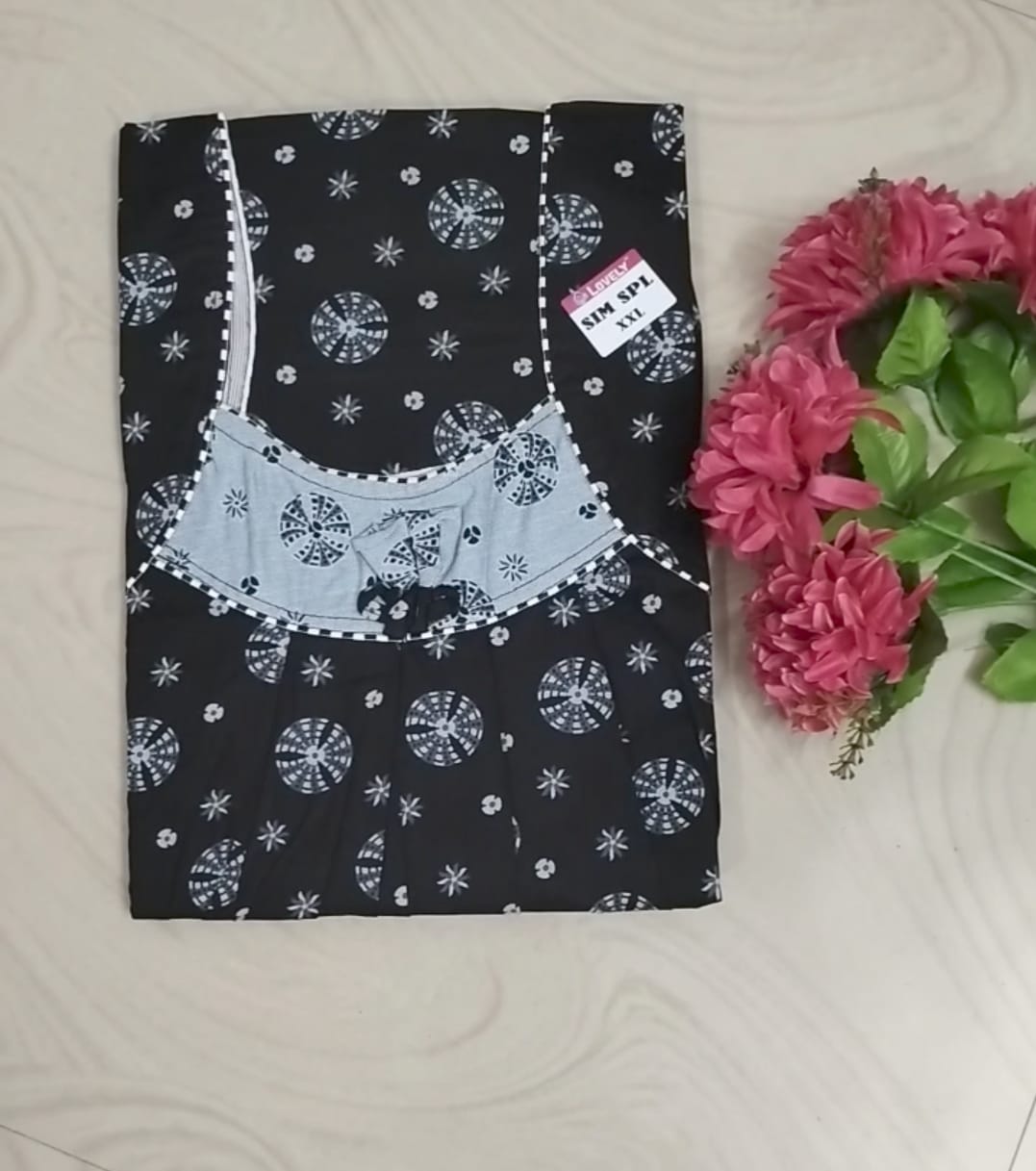 Beauty/ Love Brand Pure cotton Nighties ☘ Without zip, pocket & piping model